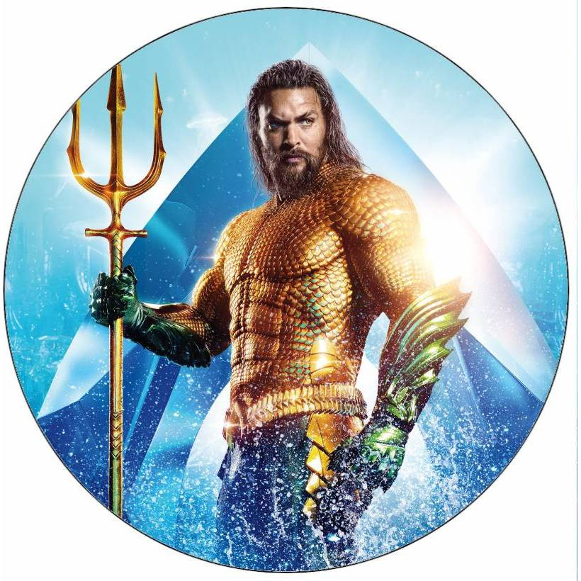 Jedlý papír Aquaman s trojzubcem 19,5 cm - Pictu Hap