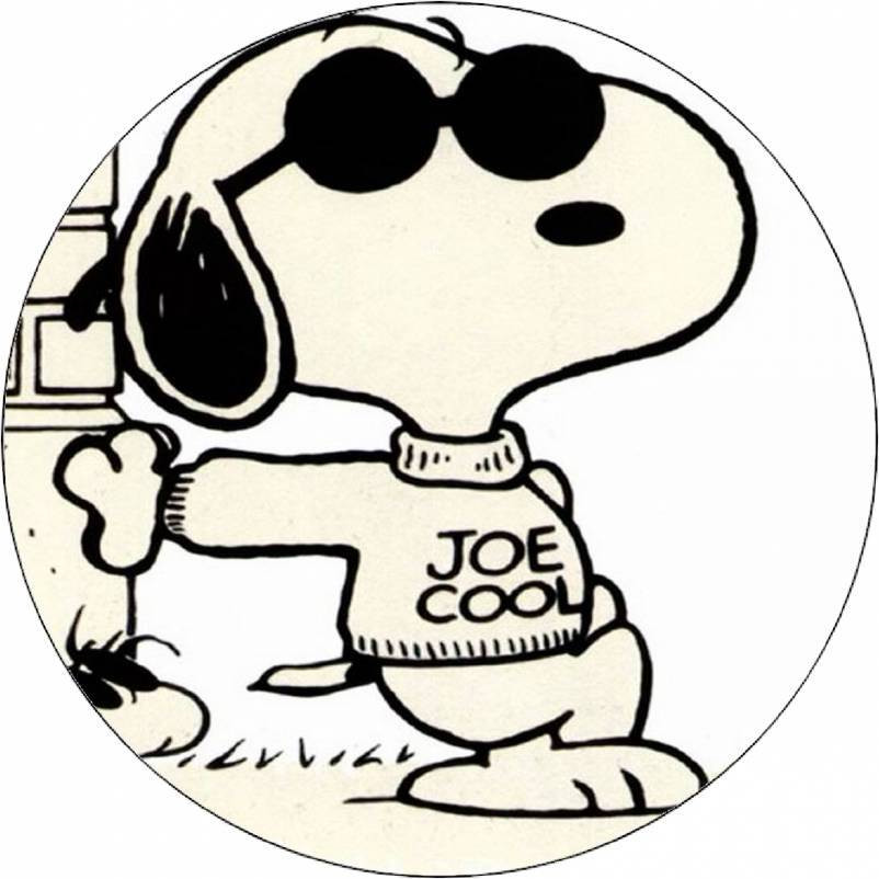 Jedlý papír Snoopy černobílá ilustrace 19,5 cm - Pictu Hap