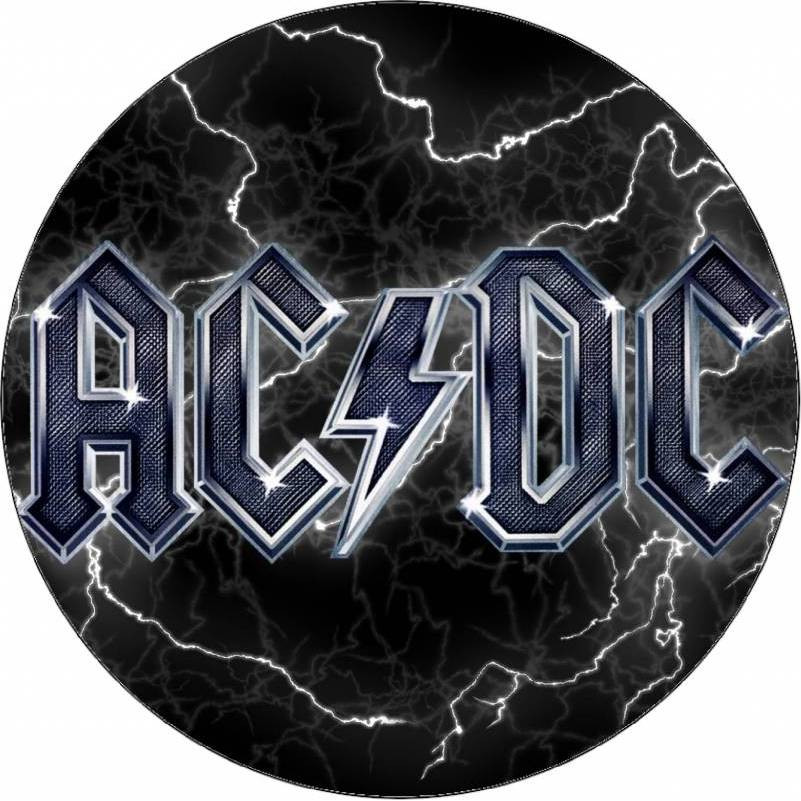 Jedlý papír logo AC/DC modré logo 19,5 cm - Pictu Hap