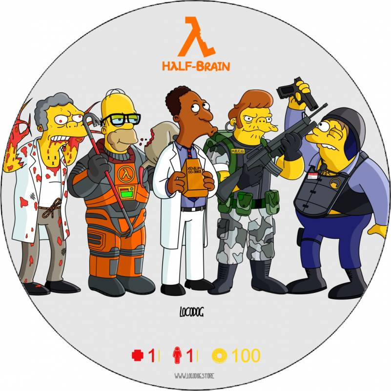 Jedlý papír Simpsonovi jako Half-life postavy 19,5 cm - Pictu Hap