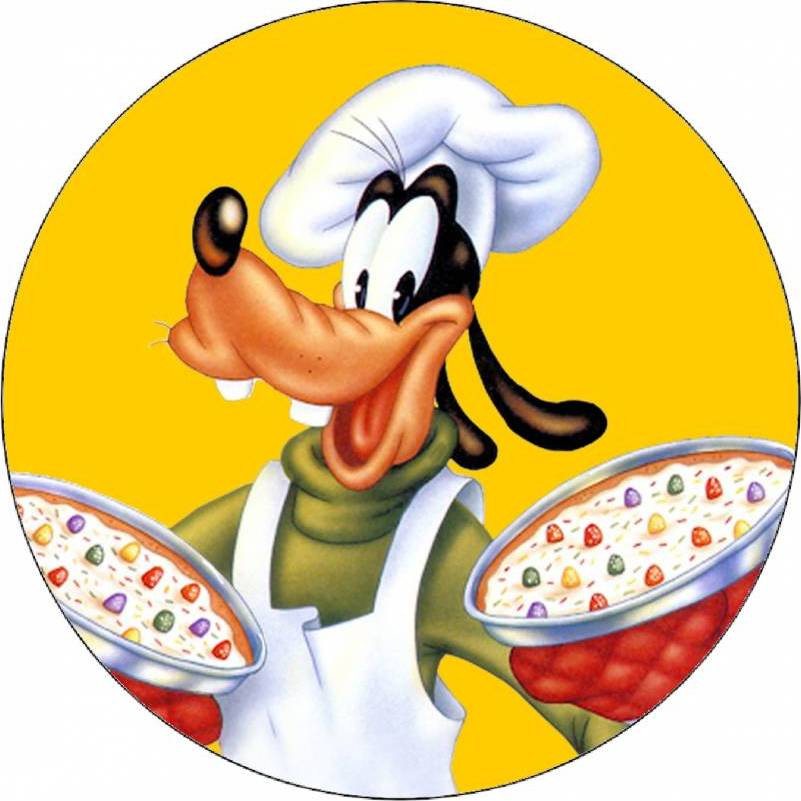 Jedlý papír Goofy s pizzou 19,5 cm - Pictu Hap