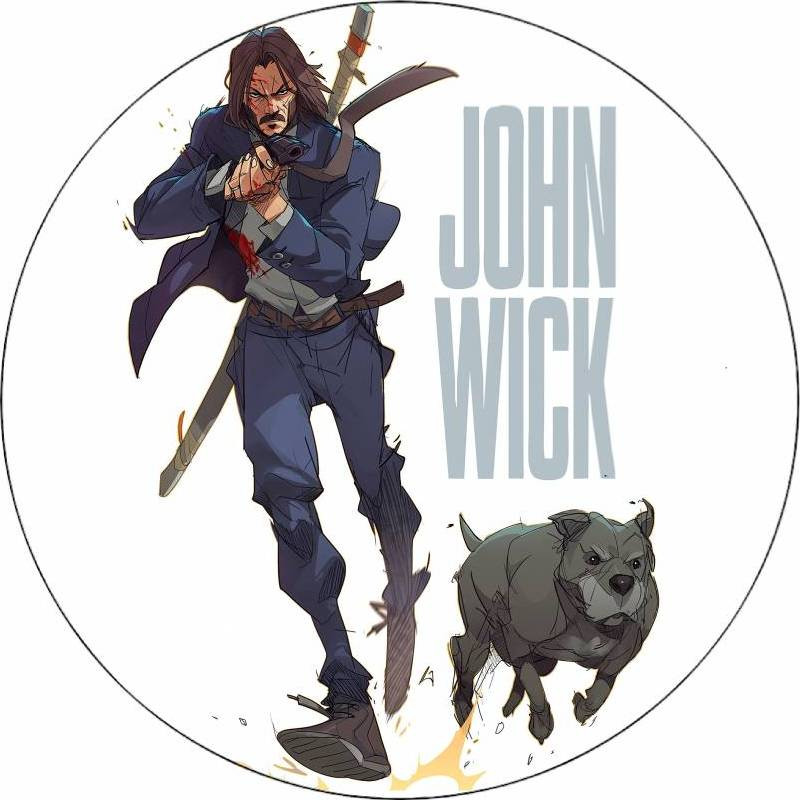 Jedlý papír John Wick logo 19,5 cm - Pictu Hap