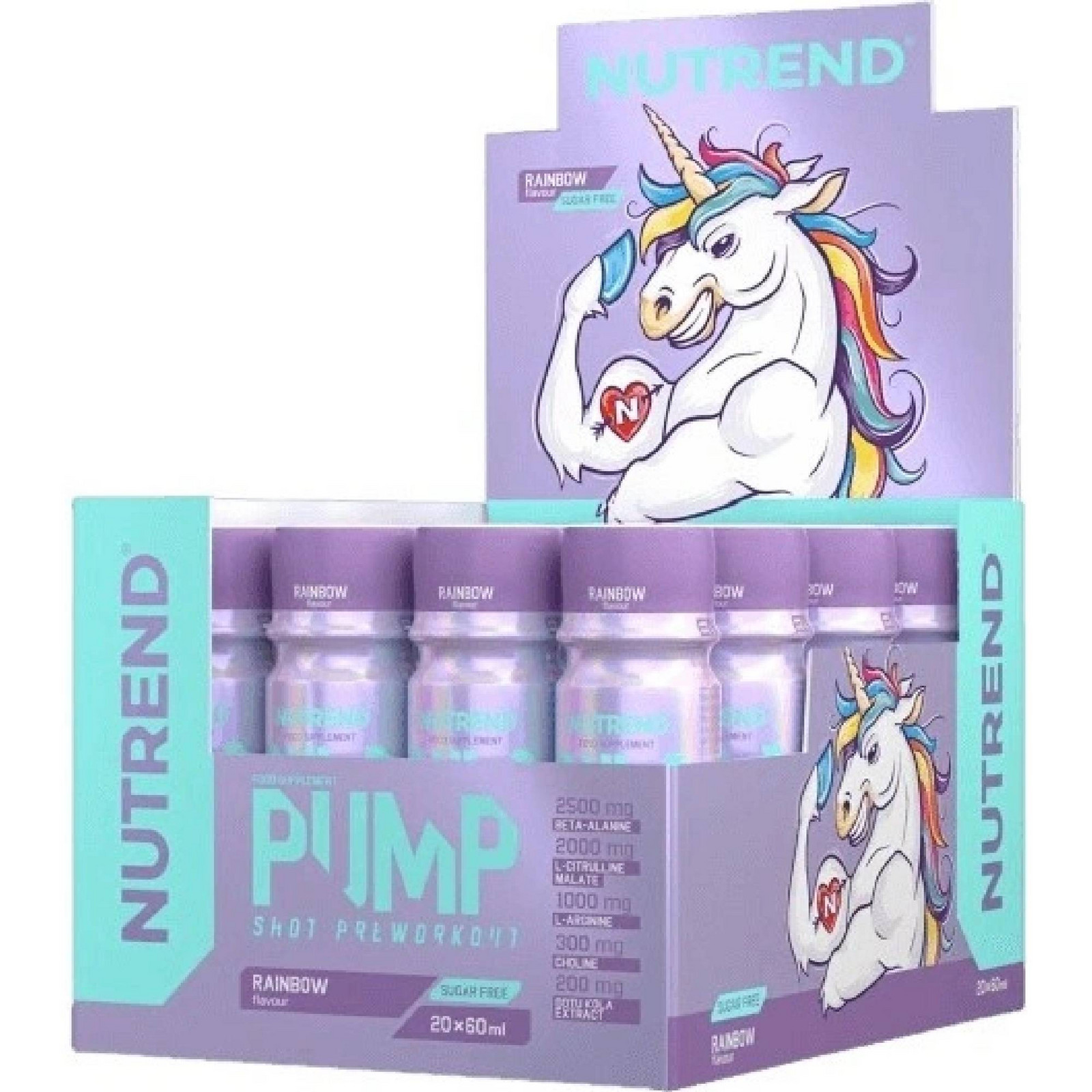 Nutrend Pump Shot Preworkout 20x60 ml Příchuť: Ostružina/limetka