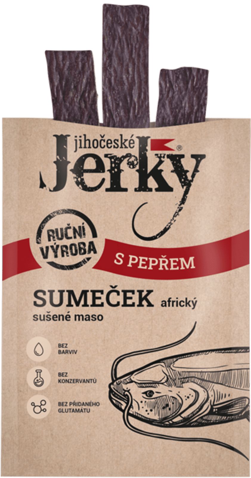 Jihočeské Jerky Sumeček africký s pepřem 15 g