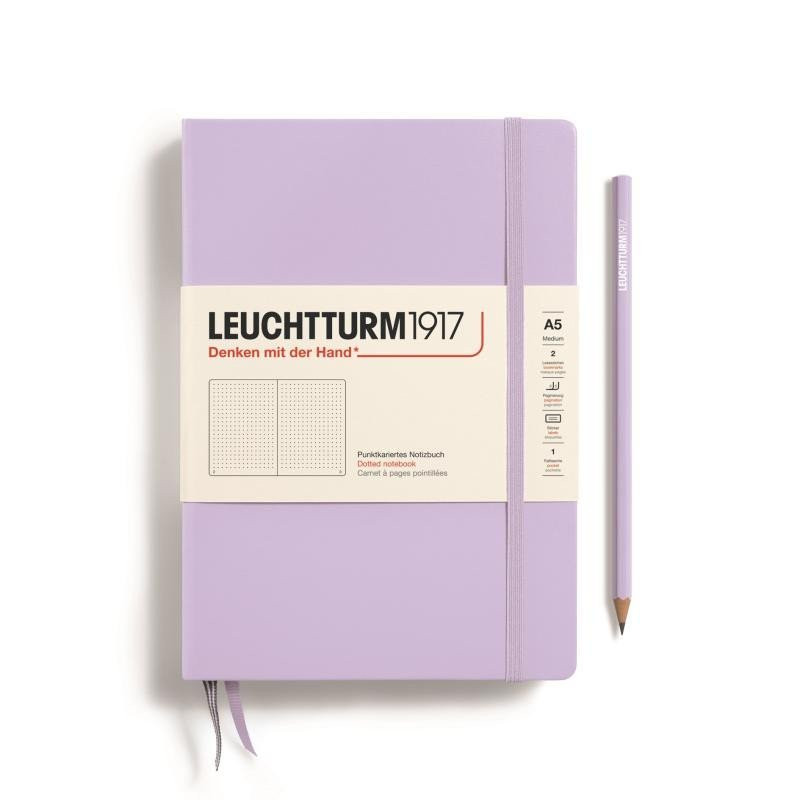 Leuchtturm1917 Zápisník Lilac Medium A5 tečkovaný
