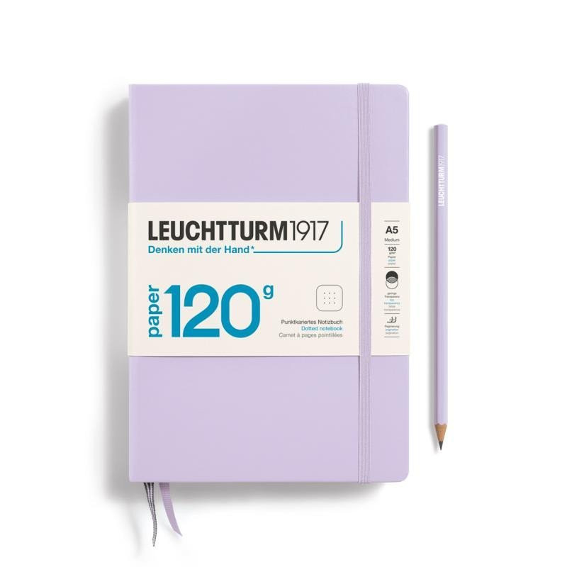 Leuchtturm1917 Zápisník 120G Lilac Medium A5 tečkovaný