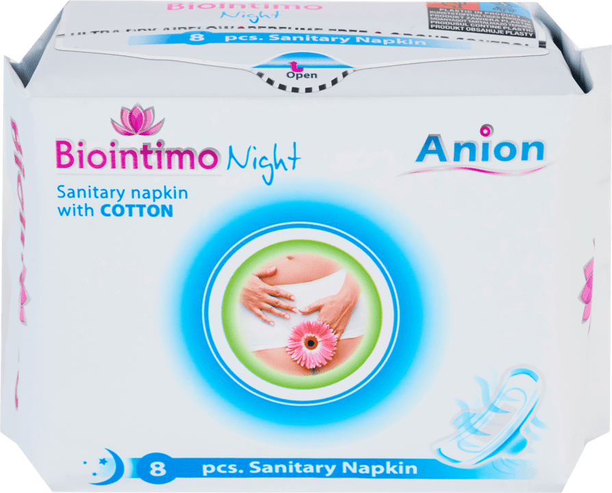 BIOINTIMO anion vložky Night 8 ks