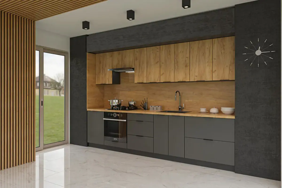 Casarredo Kuchyňská linka 300 GARF 1 zlatý craft/grafit