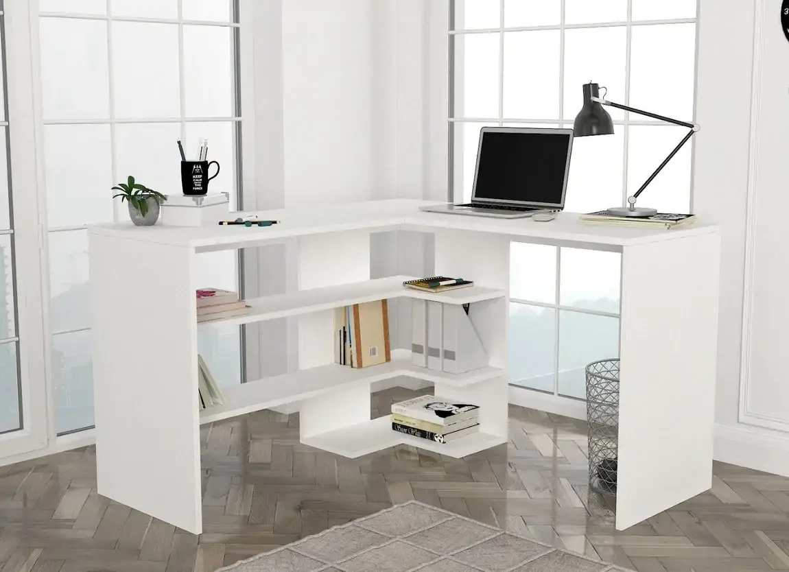 Casarredo Rohový pracovní stůl BONGA bílá