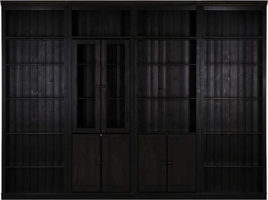 Hnědá knihovna z borovicového dřeva 370x223 cm Anita – Støraa