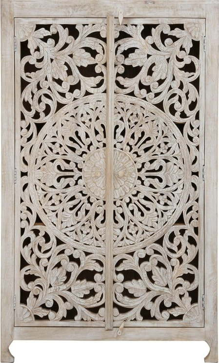 Krémová skříňka z mangového dřeva 165x40 cm Kalita – Støraa