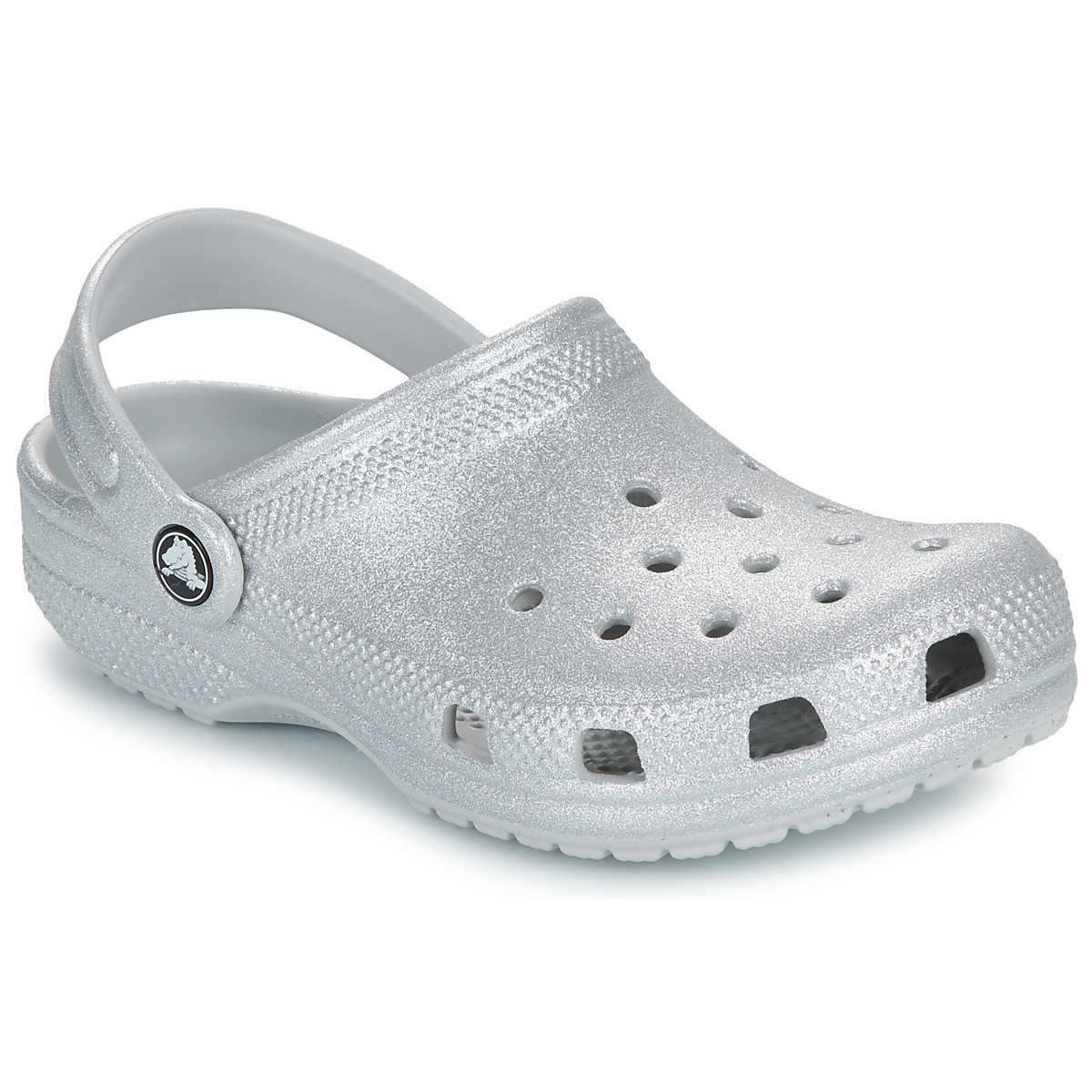 Crocs  Classic Glitter Clog K  Stříbrná