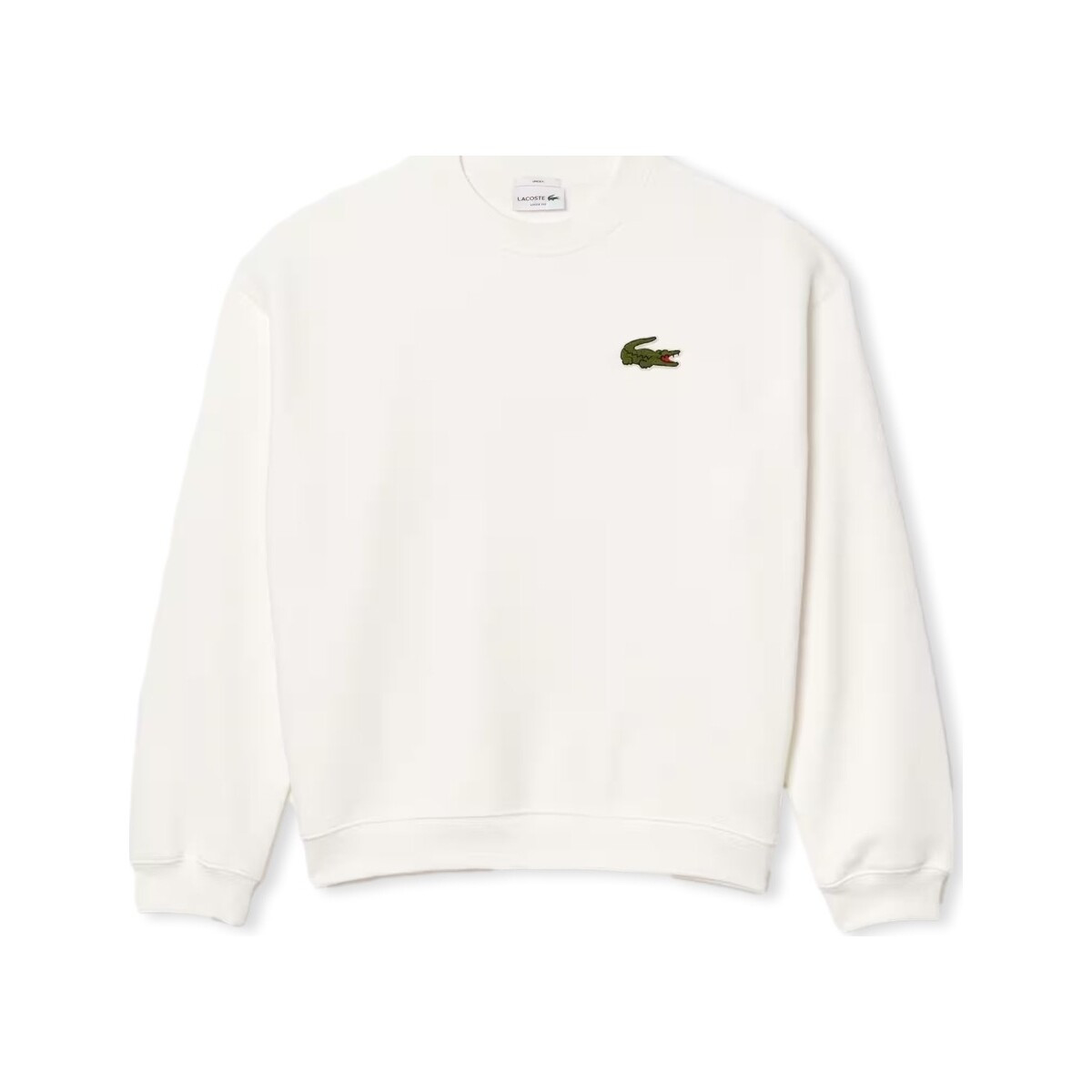 Lacoste  Loose Fit Badge Accent Sweatshirt - Blanc  Bílá