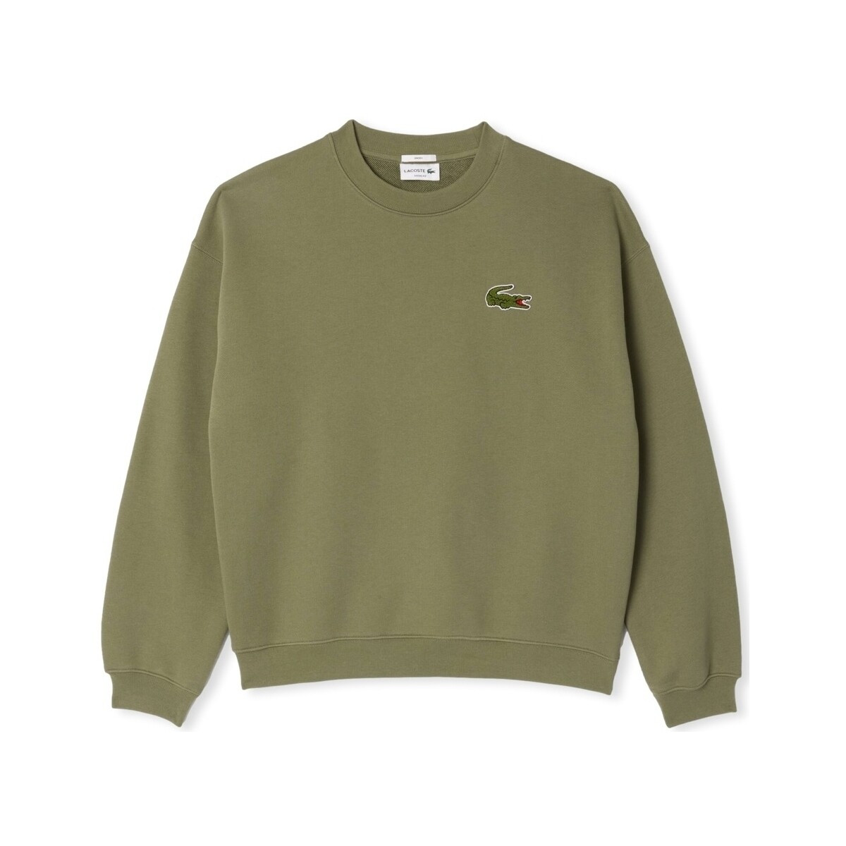 Lacoste  Loose Fit Badge Accent Sweatshirt - Vert Kaki  Zelená