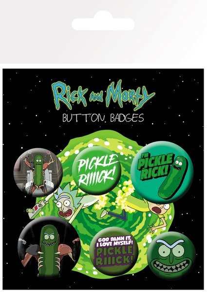 GB EYE Plackový set Rick and Morty - Pickle Rick