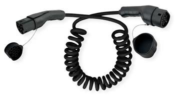 ROLINE Nabíjecí kabel pro elektromobily Typ2 - Typ2, 3x 32A, 22kW, kroucený, 7,5m