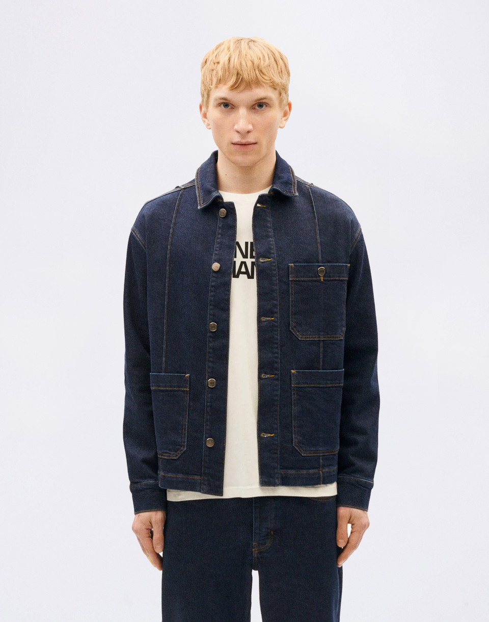 Thinking MU Dark Clean Denim Gus Jacket DENIM M