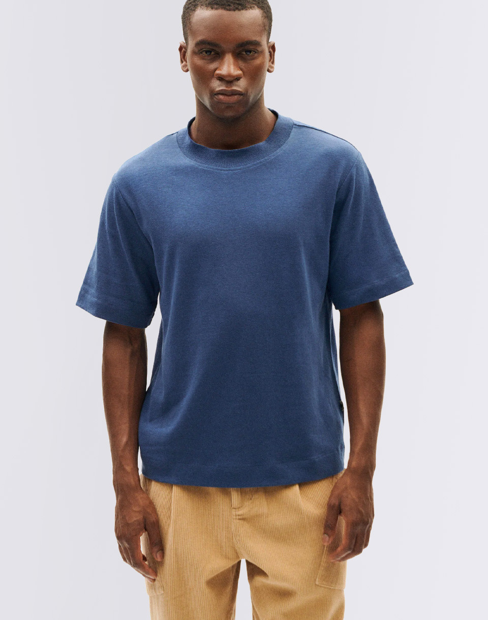 Thinking MU Dark Heritage Hemp Roy T-Shirt BLUE M