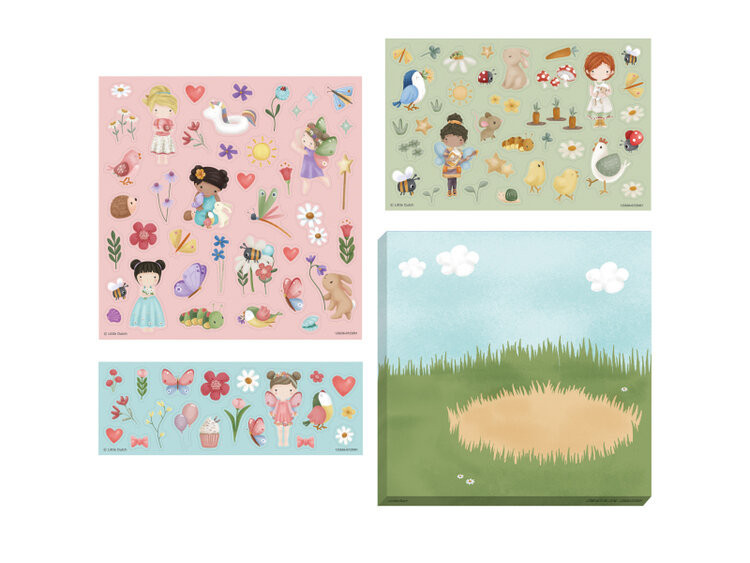 LITTLE DUTCH Sada se samolepkami Rosa & Friends