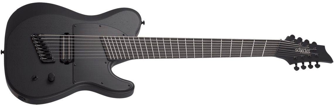 Schecter PT-8 MS Black Ops - Satin Black Open Pore