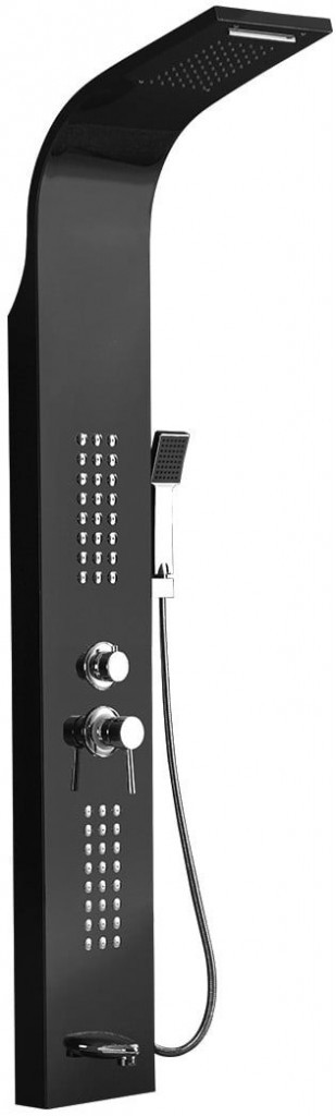 MEXEN Ardo sprchový panel s výtokom, černá 7617-04-70