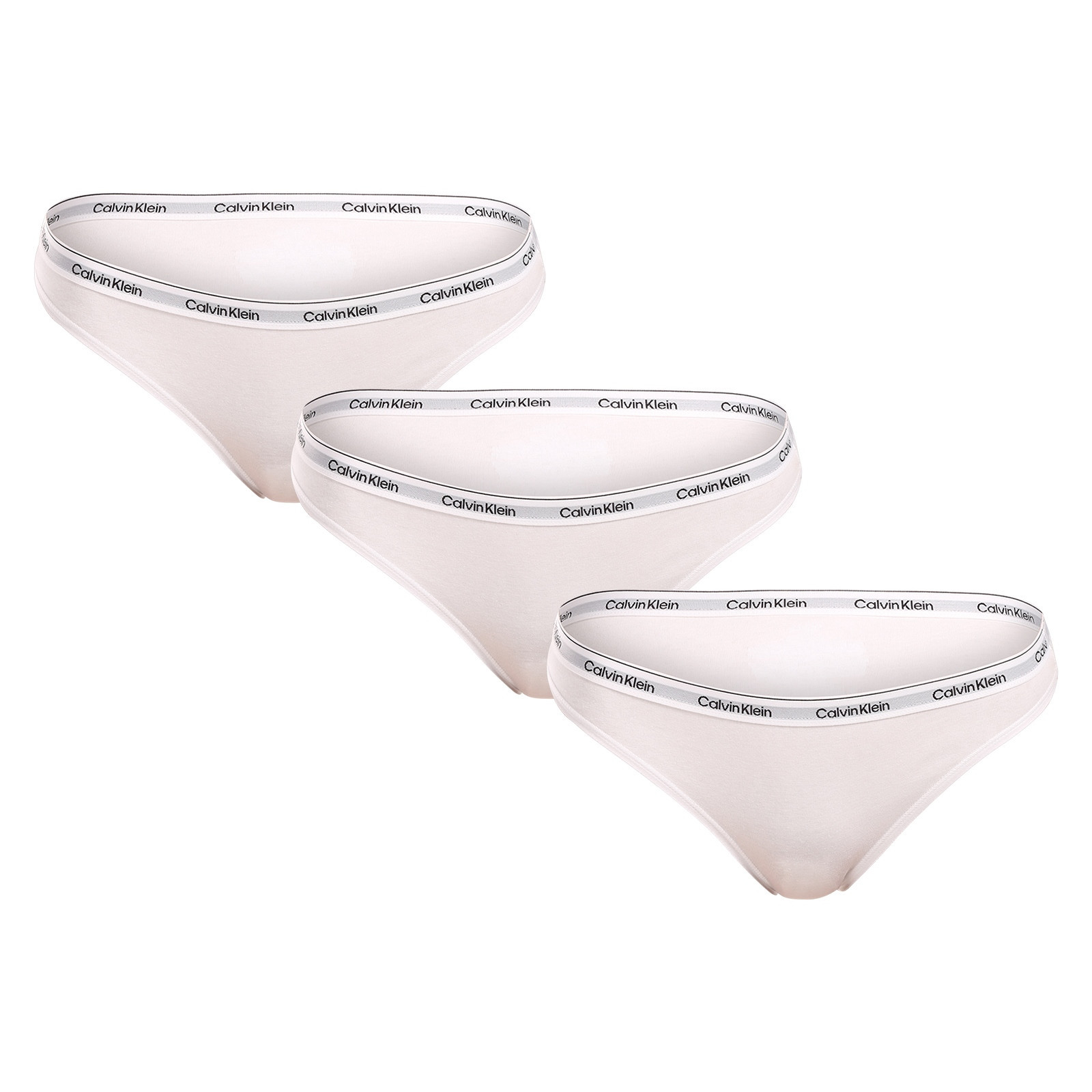 3PACK dámské kalhotky Calvin Klein bílé (QD5207E-100) XL