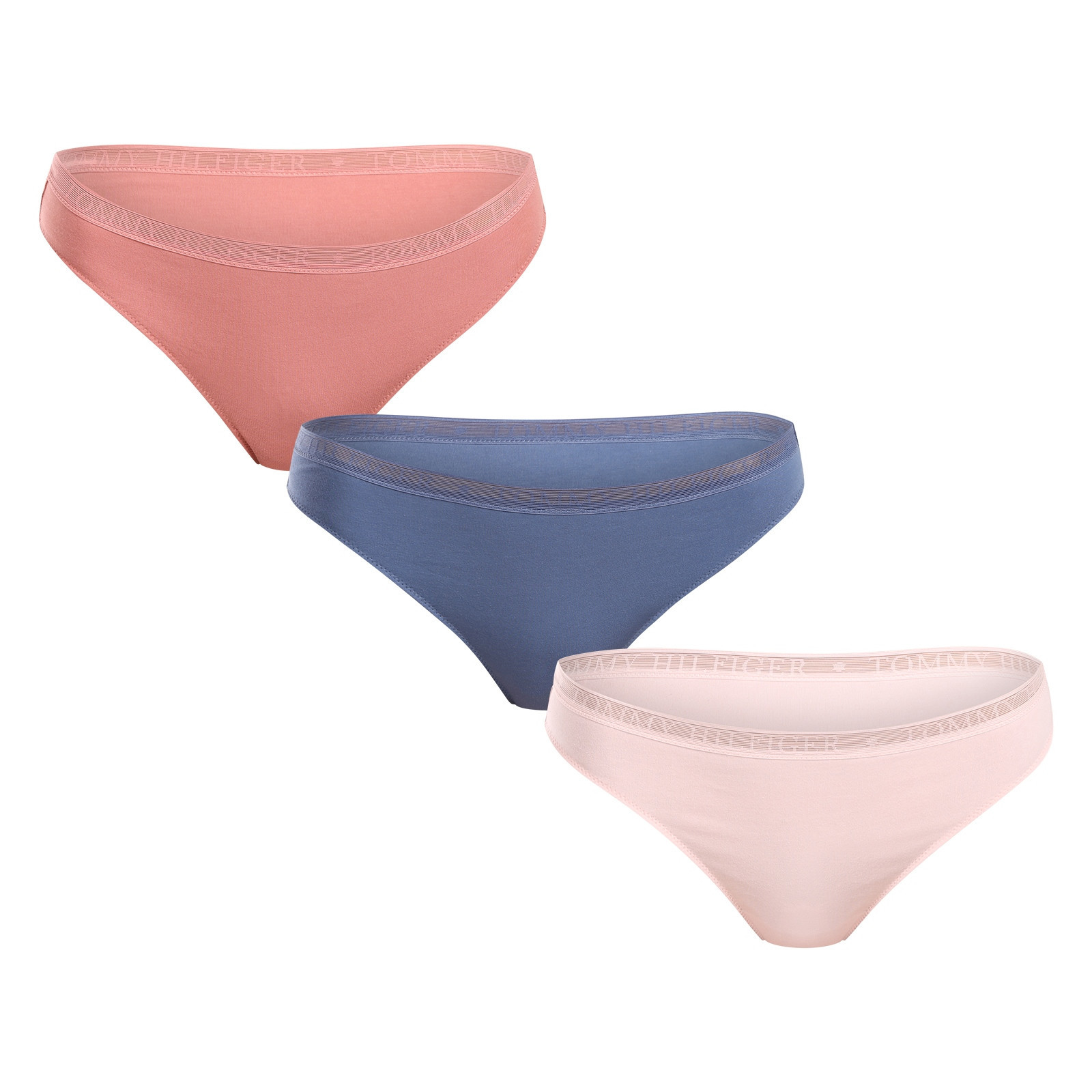 3PACK dámská tanga Tommy Hilfiger vícebarevná (UW0UW04890 0VV) XS