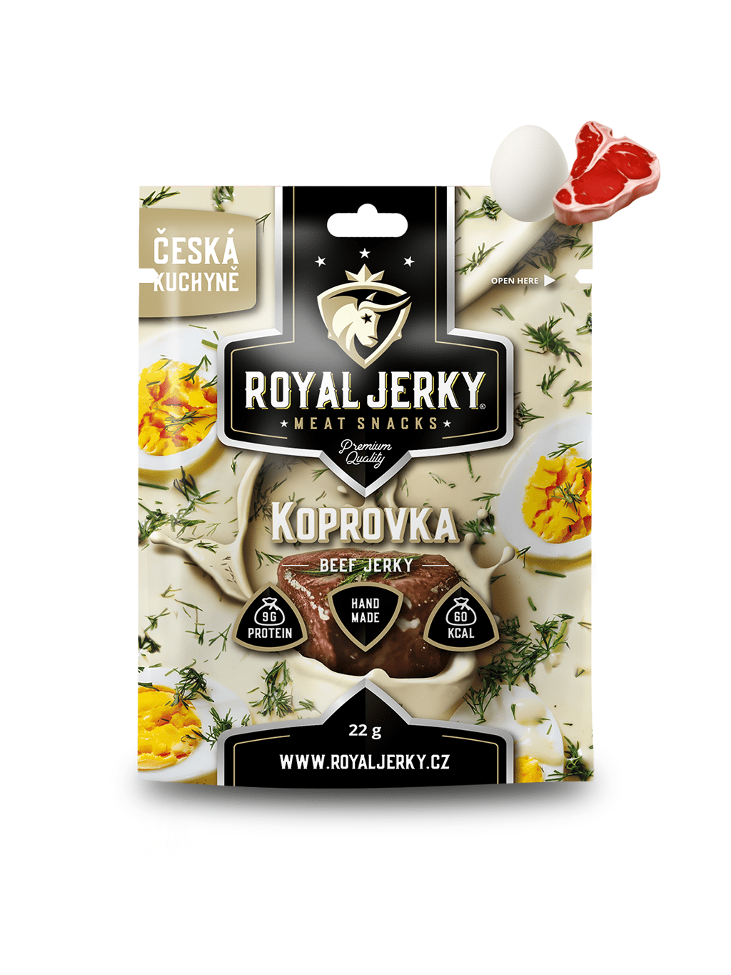 Royal Jerky Koprovka (hovězí sušené maso s příchutí koprovky)