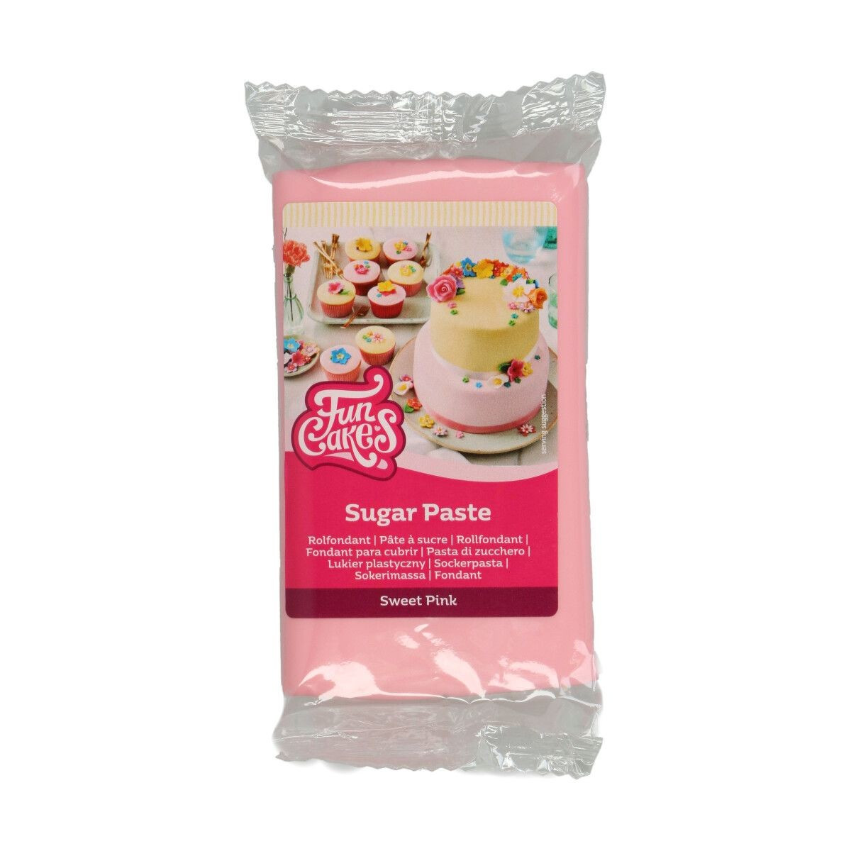 SLEVA:  FunCakes potahový fondán Sweet Pink - růžová Kittynka - 250g