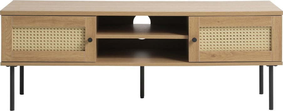 TV stolek v dekoru dubu v přírodní barvě 120x43 cm Pensacola – Unique Furniture