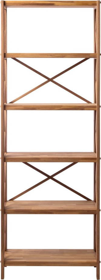 Regál z dubového dřeva v přírodní barvě 70x198 cm X-Shelf – Unique Furniture