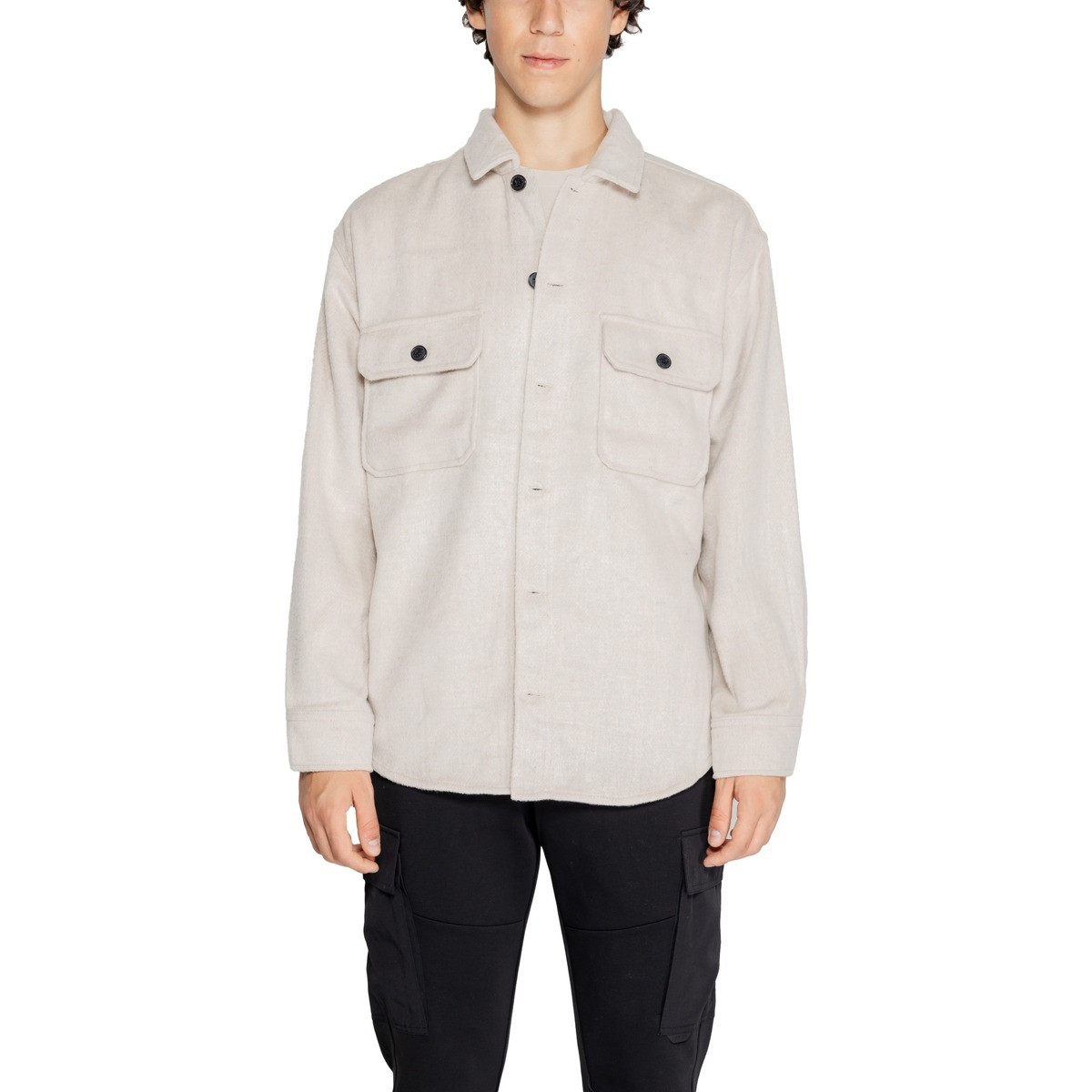 Jack & Jones  Jjebradley Ollie Ls Noos 12257199  Béžová