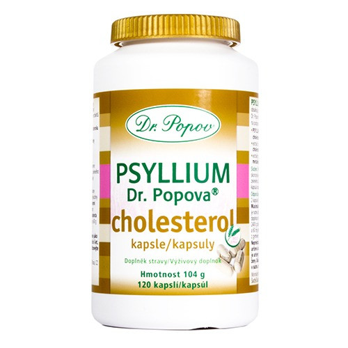 Psyllium Dr. Popova CHOLESTEROL kapsle, 120 ks Dr. Popov