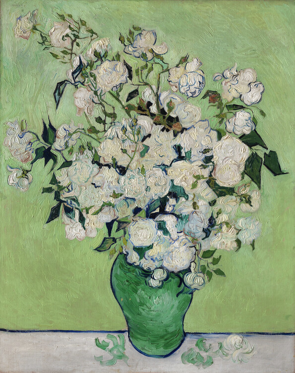 Vincent van Gogh Obrazová reprodukce Roses (1890), Vincent van Gogh, 30 × 40 cm