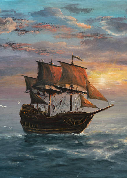 Pobytov Ilustrace under sail, Pobytov, 30 × 40 cm