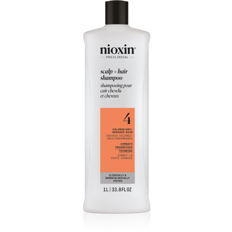 Nioxin System 4 Scalp + Hair Shampoo jemný šampon pro barvené a poškozené vlasy 1000 ml