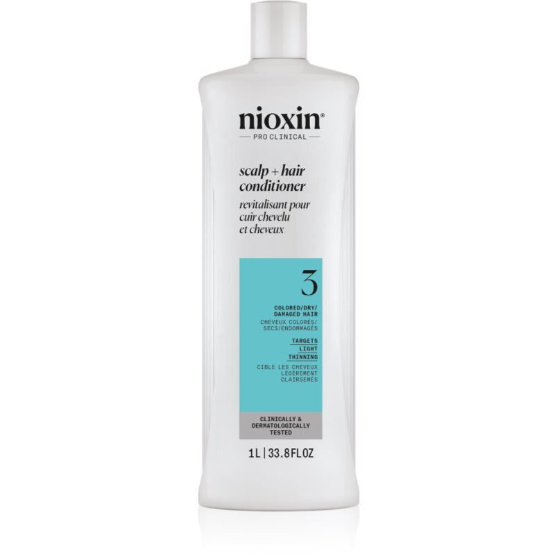 Nioxin System 3 Scalp + Hair Shampoo kondicionér pro barvené řídnoucí vlasy 1000 ml