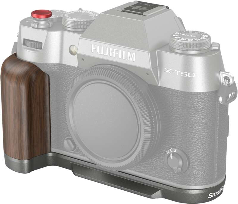 SmallRig Wooden L-Shape Grip for FUJIFILM X-T50 Charcoal Silver 4736