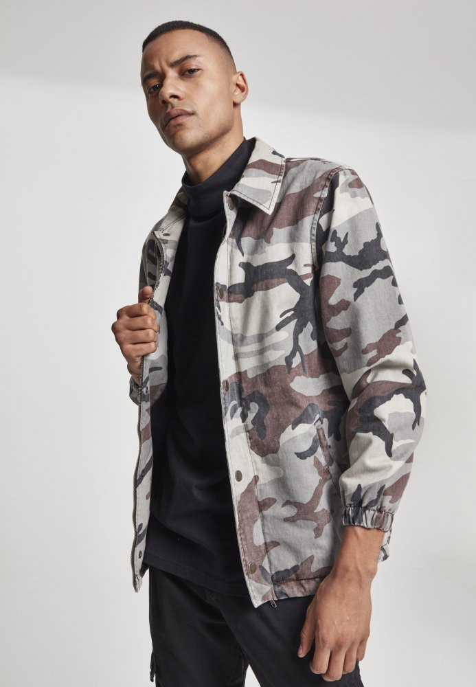 Camo Cotton Coach Jacket L