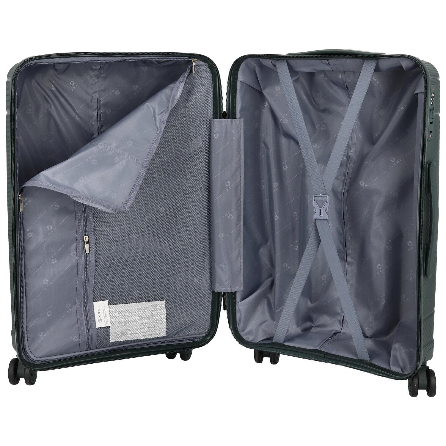 Cestovní plastový kufr Tulakk vel. M, tmavě zelený