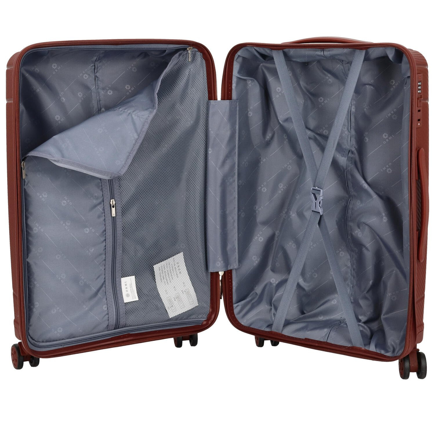 Cestovní plastový kufr Tulakk vel. L, burgundy