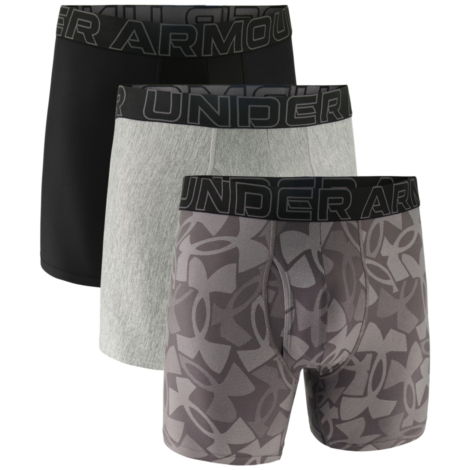 Pánské boxerky Under Armour Perf Tech Nov 6in Velikost: L / Barva: šedá