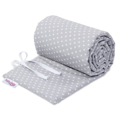 Cotton babybay® nest organic vhodné pro model Boxspring XXL světle šedá hvězdy bílá