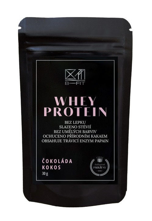 B-Fit Club Whey Protein Exclusive čokoláda-kokos 30 g