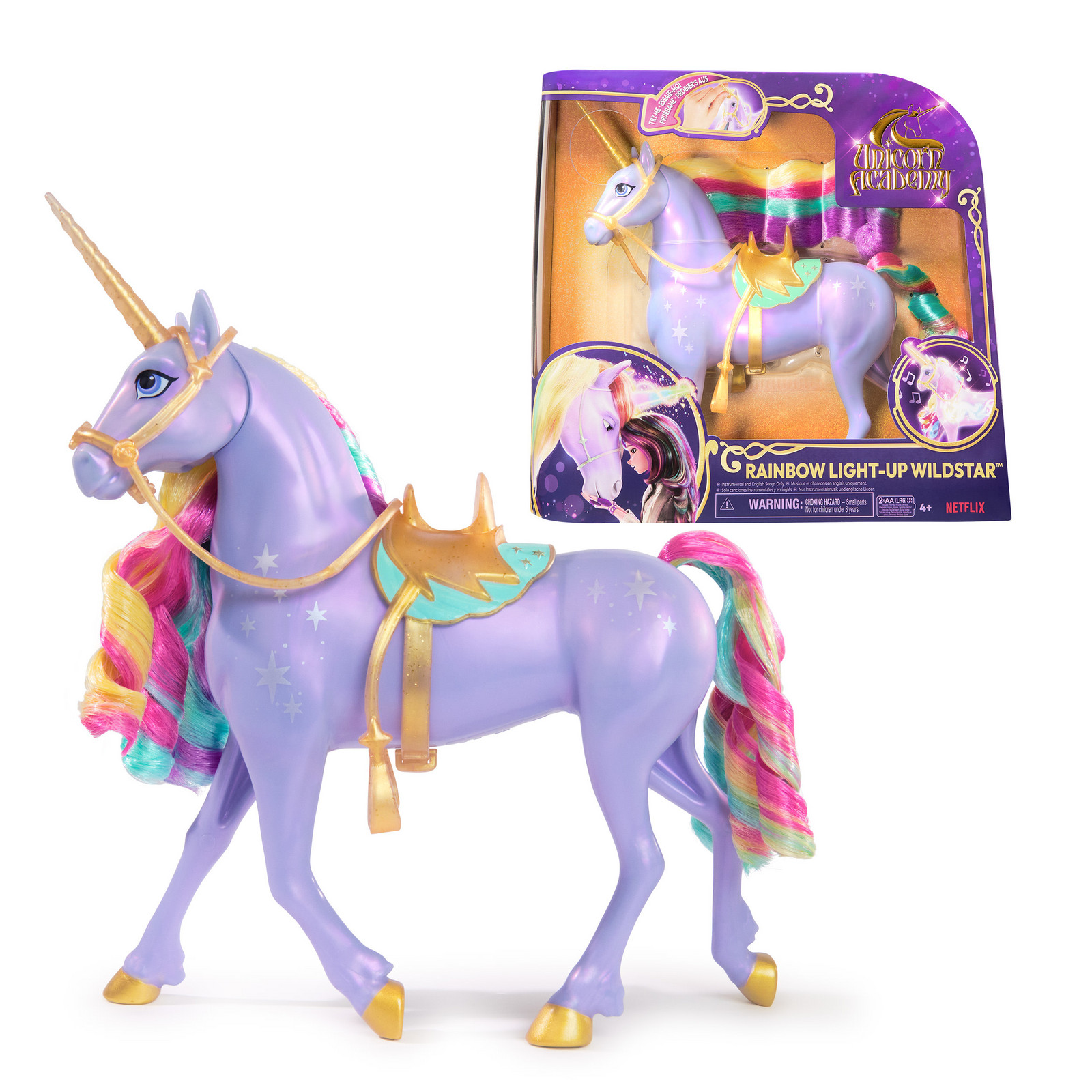 UNICORN ACADEMY SVĚTELNÝ JEDNOROŽEC WILDSTAR 28 CM