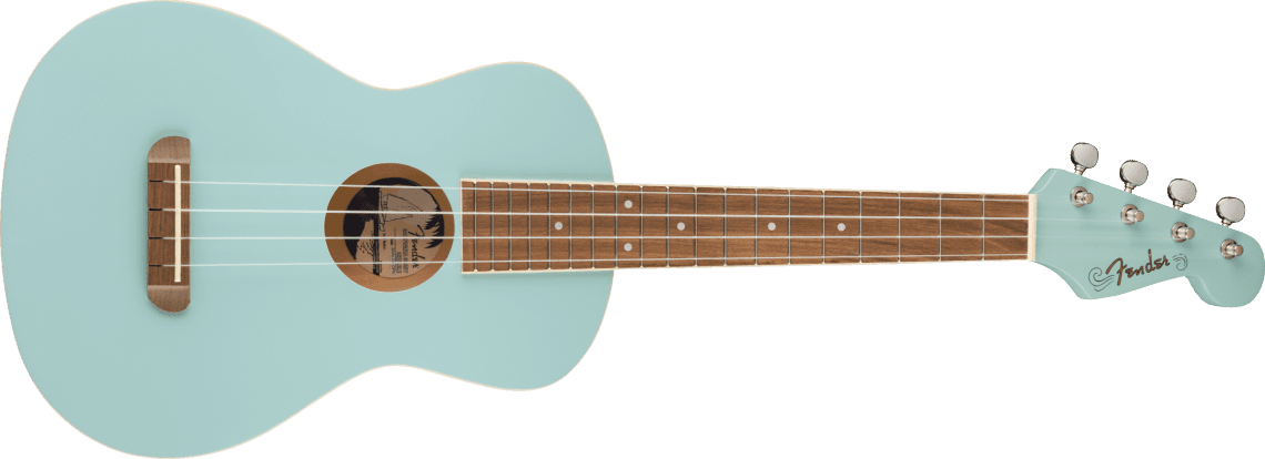 Fender Avalon Tenor Ukulele Walnut Fingerboard - Daphne Blue