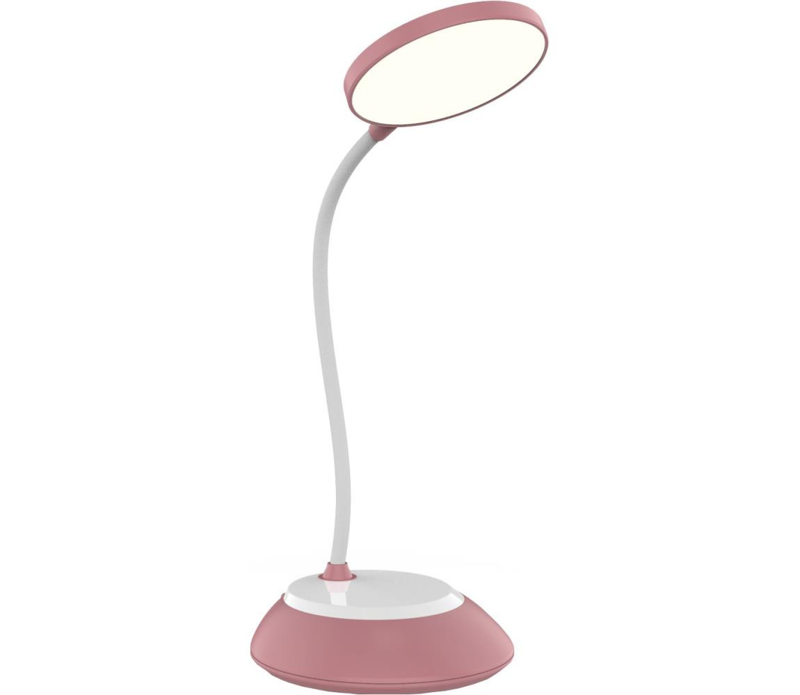 LED Stmívatelná nabíjecí stolní lampa VISUA LED/5W/5V 3000-5000K růžová