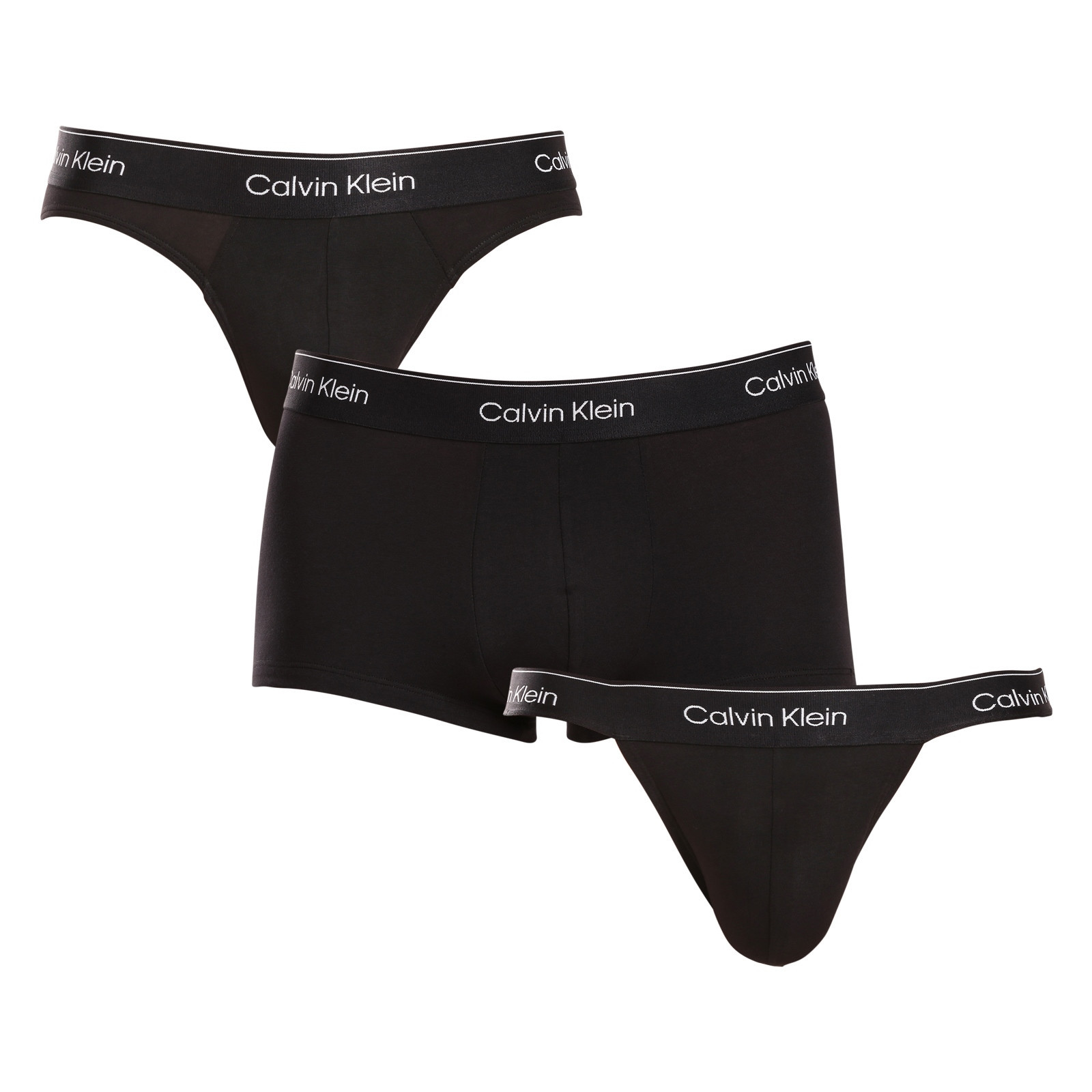 3PACK pánské spodní prádlo Calvin Klein mix černé (NB3877A-UB1) S