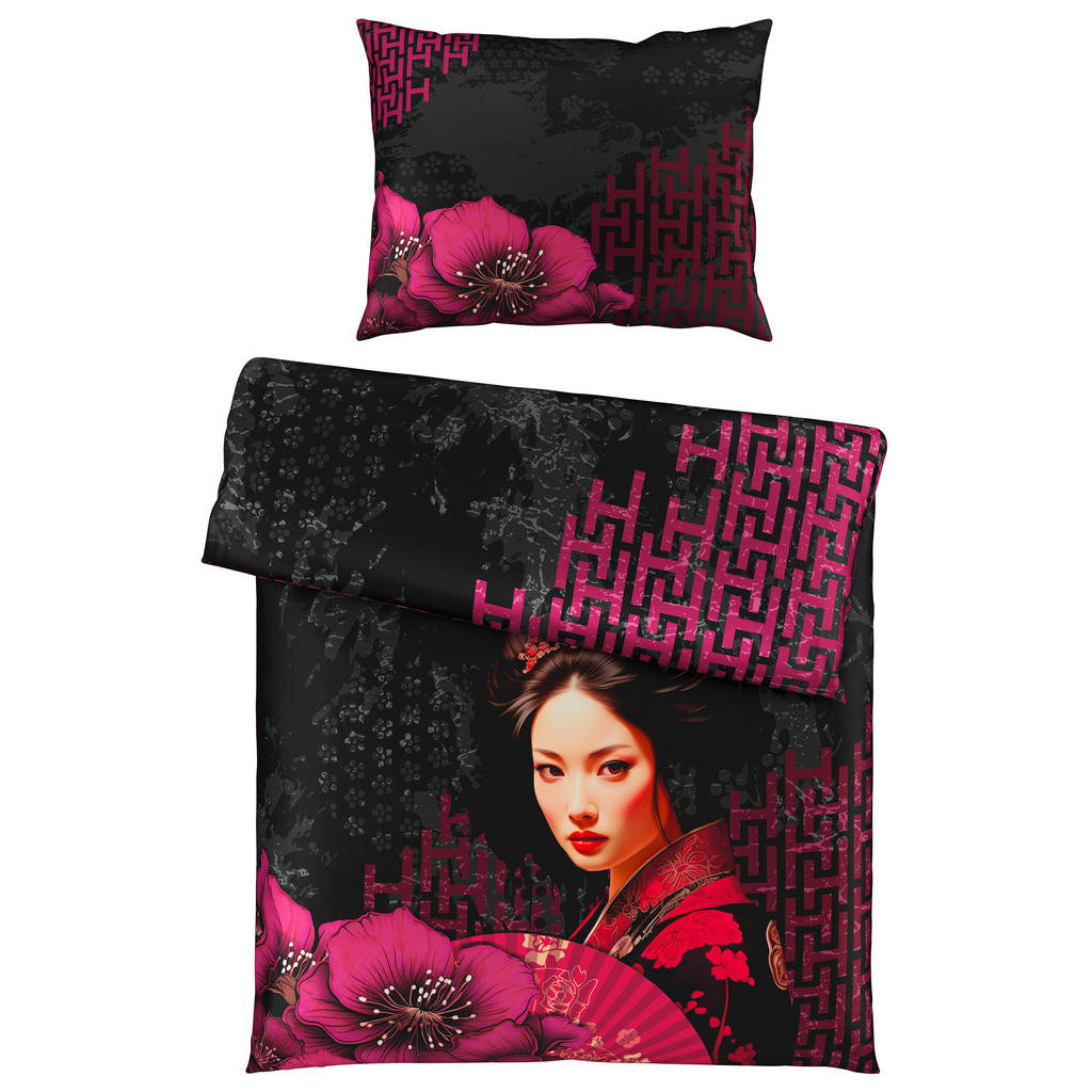 Esposa OBOUSTRANNÉ POVLEČENÍ, satén, černá, 140/200 cm