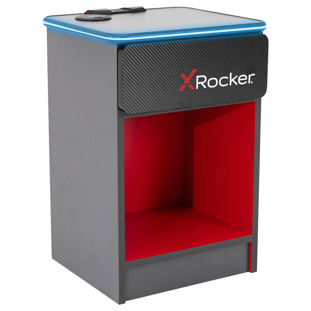 X Rocker NOČNÍ STOLEK, červená, černá, 36/54/33 cm